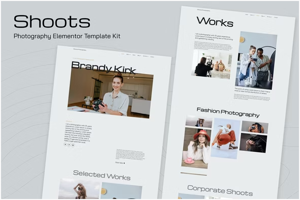 Shoots - Photography Elementor Template Kits