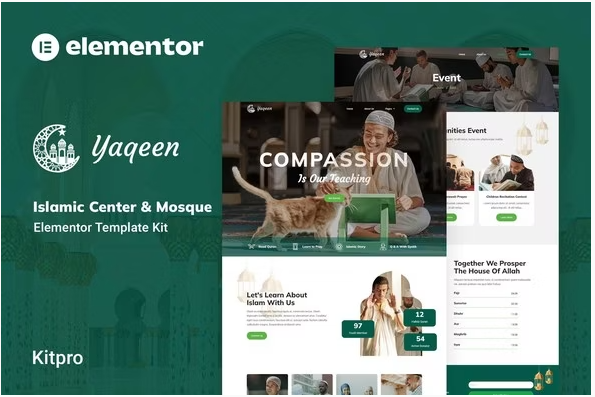 Yaqeen - Islamic Center and Mosque Elementor Template Kit