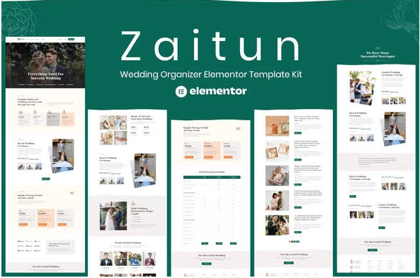 Zaitun - Wedding Organizer Elementor Template Kit