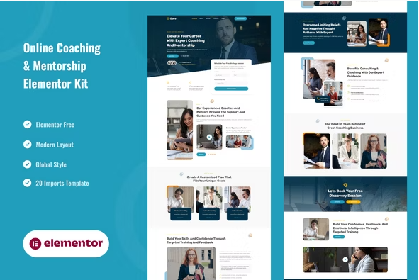 Goro - Online Coaching & Mentorship Elementor Template Kit
