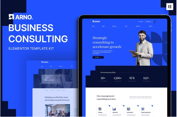 Arno – Business Consulting Elementor Template Kit