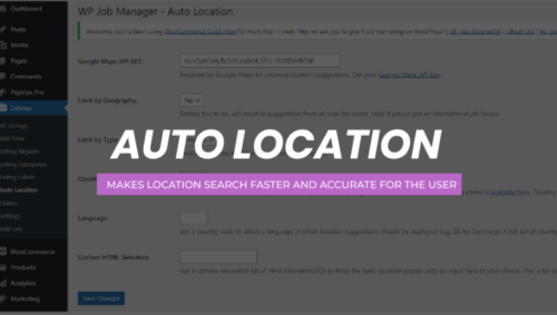 WP Job Manager – Auto Location