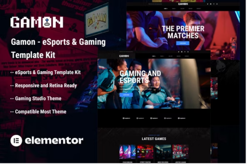 Gamon - eSports & Gaming Elementor Template Kit