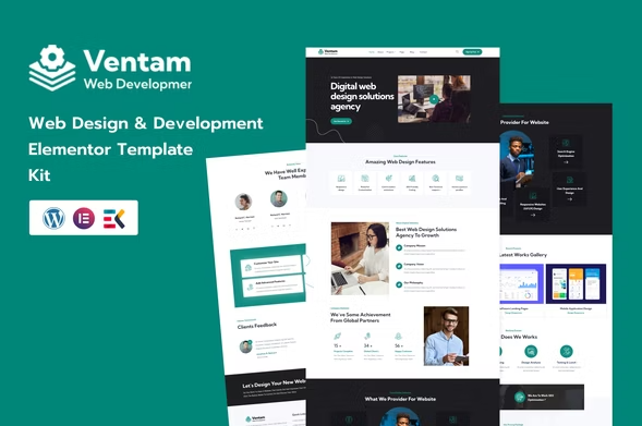 Ventam - Web Design Agency Elementor Template Kit