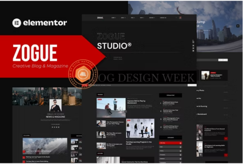Zogue - Creative Blog & Magazine Elementor Pro Template Kit