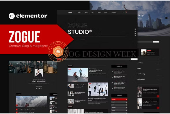 Zogue - Creative Blog & Magazine Elementor Pro Template Kit