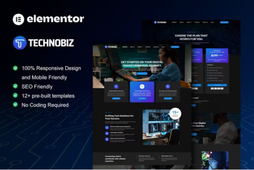 TechnoBiz - IT Solutions & Services Elementor Pro Template Kit