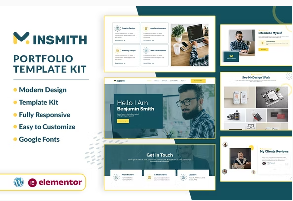 MINSMITH - Portfolio Elementor Template Kit