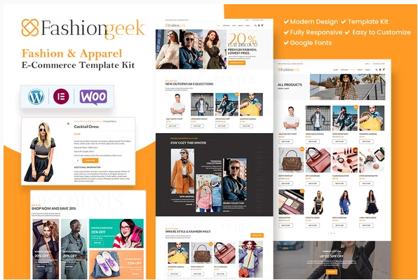 Fashion Geek - WooCommerce Fashion Elementor Template Kit