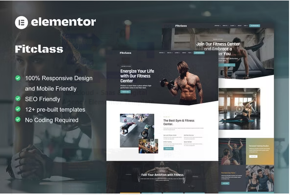 FitClass - Fitness & Gym Services Elementor Template Kit
