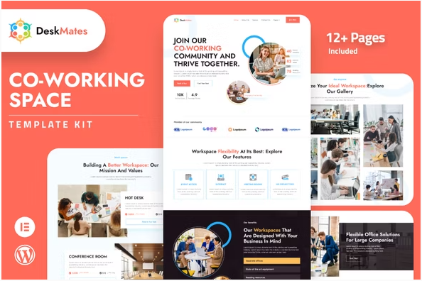 Deskmates - Coworking Space Elementor Template Kit