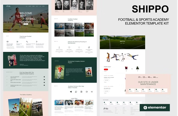 Shippo - Football & Sports Academy Elementor Template Kit