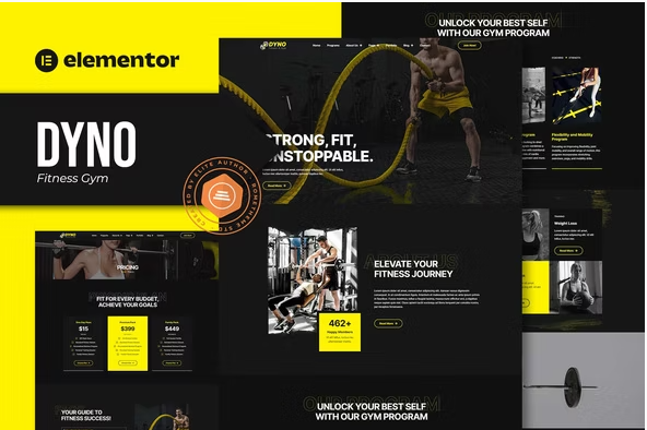 Dyno - Fitness Gym Elementor Pro Template Kit