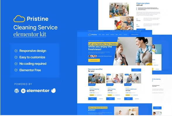 Pristine - Cleaning Service Elementor Template Kit