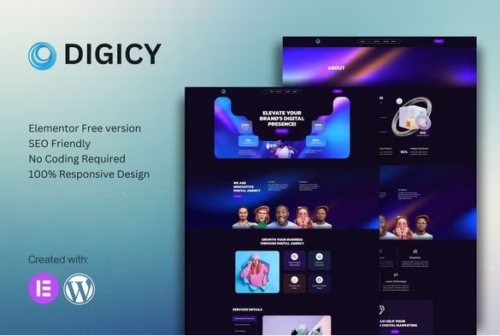Digicy - Digital Marketing Agency Elementor Template Kit