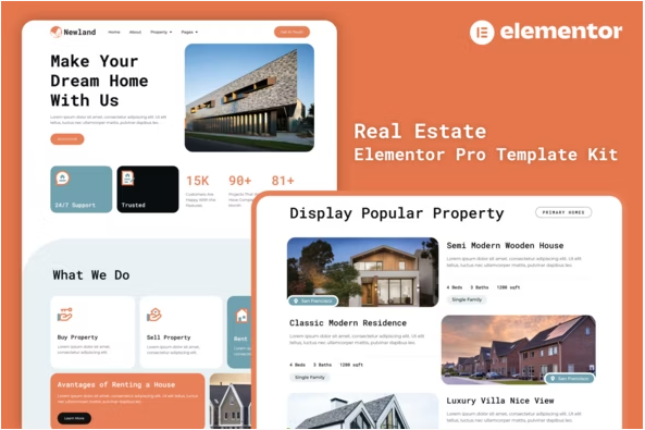 Newland - Real Estate Elementor Pro Template Kit