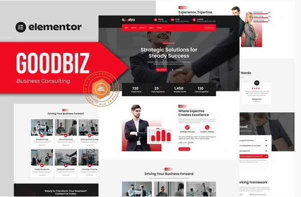 Goodbiz - Business Consulting Elementor Template Kit