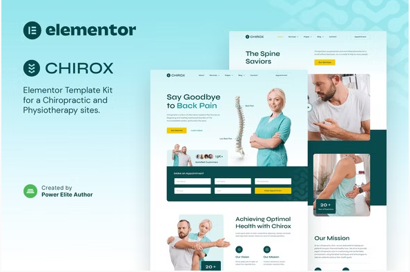 Chirox – Chiropractic & Physiotherapy Elementor Template Kit