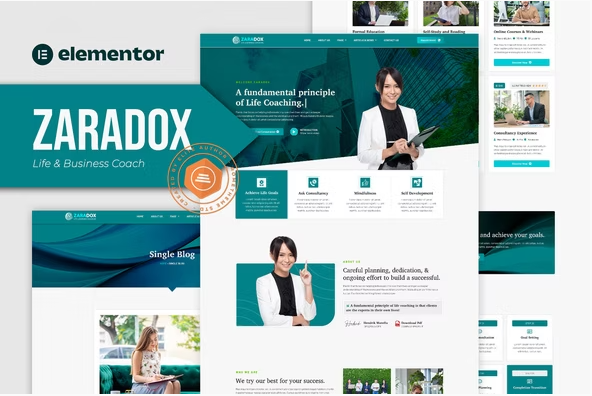 Zaradox - Life & Business Coach Elementor Template Kit