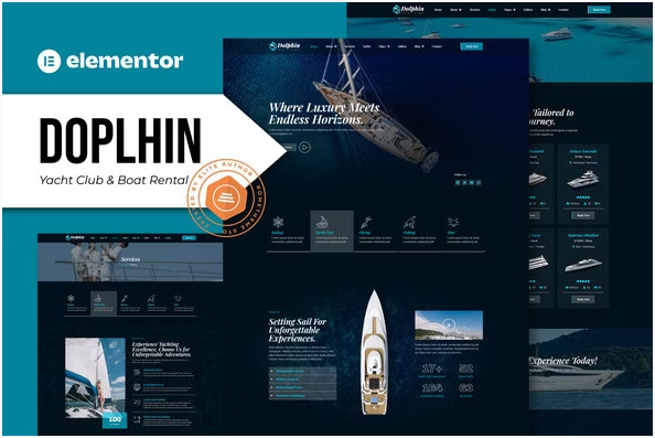 Dolphin - Yacht Club & Boat Rental Elementor Pro Template Kit