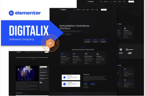 Digitalix - Software Company Elementor Pro Template Kit