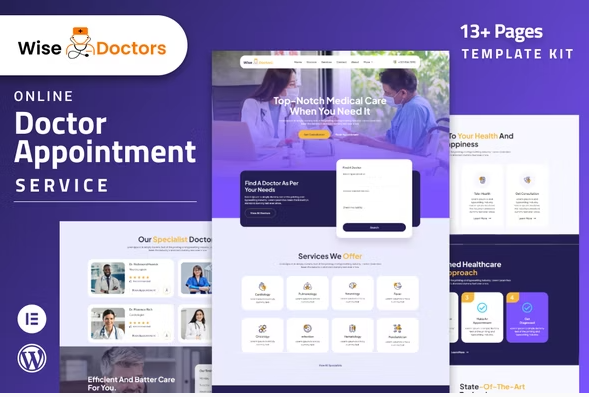 WiseDoctors - Healthcare & Medical Elementor Template Kit
