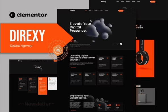 Direxy - Digital Agency Elementor Pro Template Kit