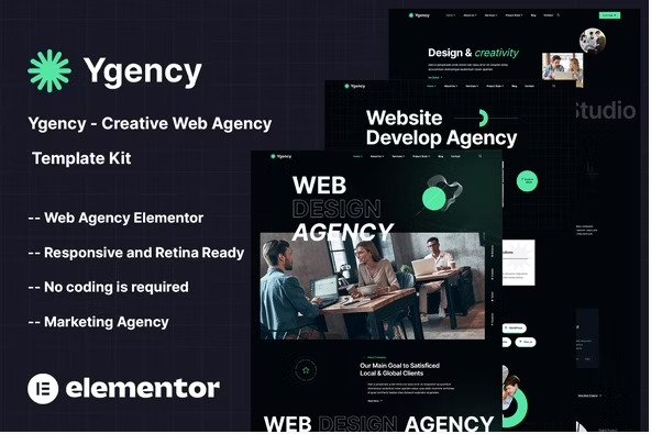 Ygency - Creative Web Agency Elementor Template Kit