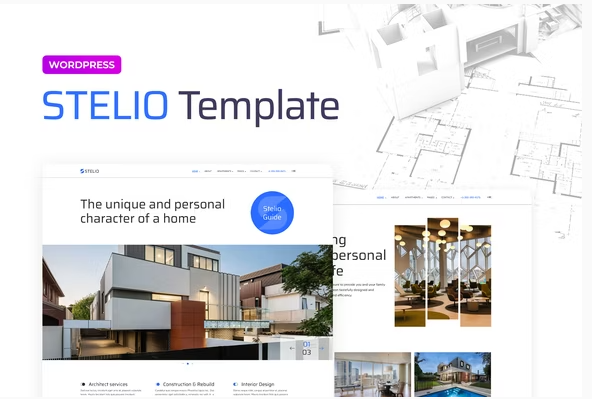 Stelio – Architects & Construction Company Elementor Pro Template Kit