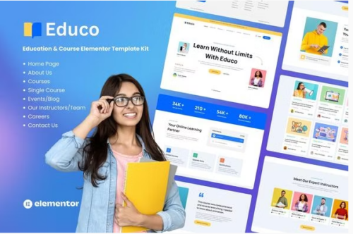 Educo - Education & Online Course Elementor Template Kit