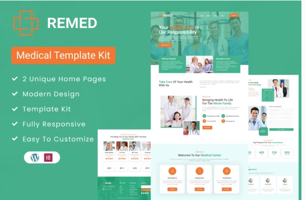 Remed - Medical Clinic Elementor Template Kit