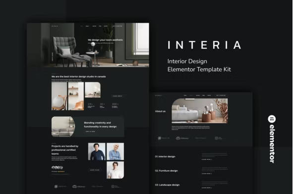 Interia - Interior Design Elementor Template Kit