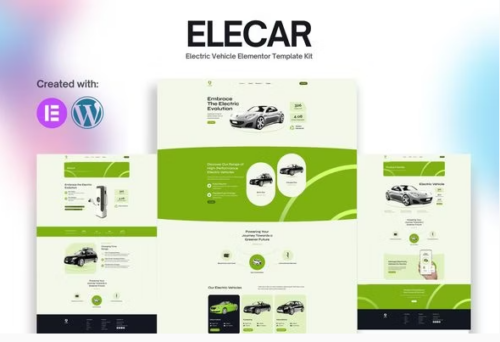 Elecar - Electric Vehicle Elementor Template Kit
