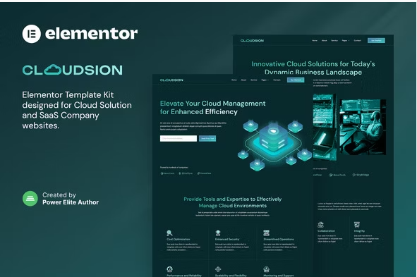 Cloudsion – Cloud Solution & SaaS Company Elementor Template Kit