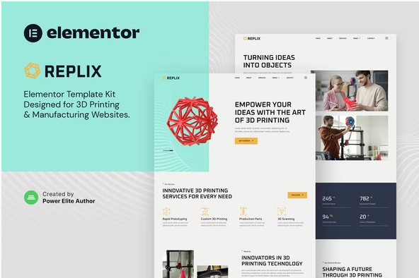Replix – 3D Printing & Manufacturing Services Elementor Template Kit