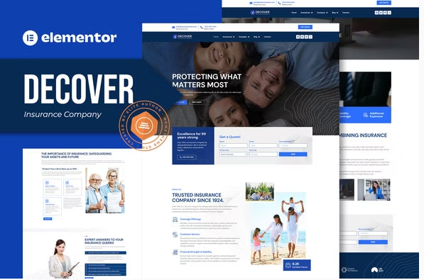 Decover - Insurance Company Elementor Pro Template Kit