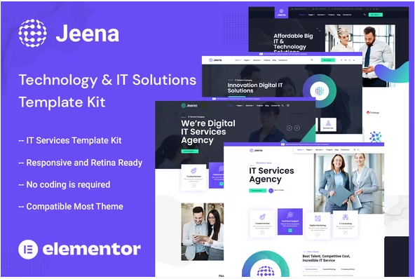 Jeena - Technology & IT Solutions Elementor Template Kit