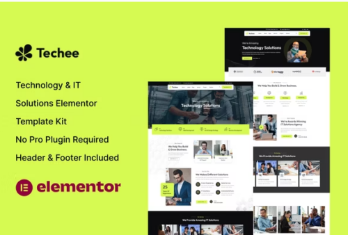 Techee - Technology & IT Solutions Elementor Template Kit