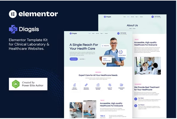 Diagsis – Clinical Laboratory & Healthcare Elementor Template Kit