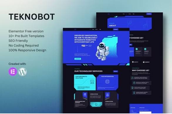 Teknobot - AI & Robotics Elementor Template Kit