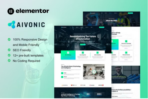 Aivonic - AI & Robotics Elementor Pro Template Kit