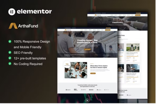 ArthaFund - Finance & Investment Elementor Template Kit