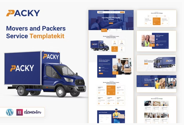 PACKY | Packers & Movers Service Elementor Template Kit
