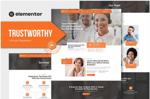 Trustworthy - Virtual Assistant Business Elementor Template Kit