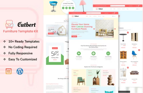 Cutbert - Furniture Store Elementor Pro Template Kit