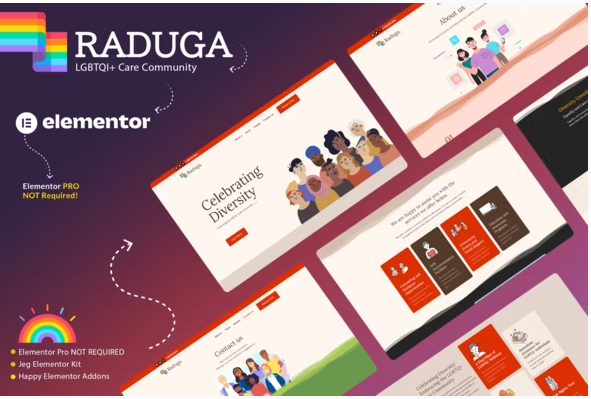 Raduga - LGBTQI+ Care Community Elementor Template Kit
