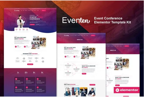 Eventen - Event Conference Elementor Pro Template Kit