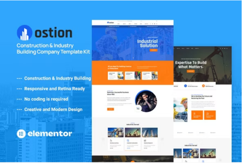 Ostion - Construction & Industry Building Company Template Kit