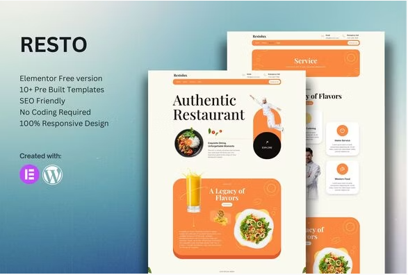 Restolux - Restaurant Elementor Template Kit