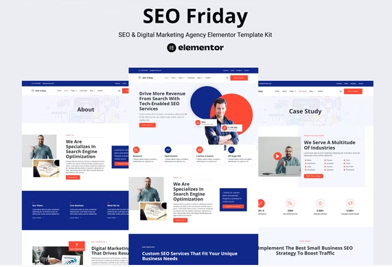 SEO Friday- SEO & Digital Marketing Agency Elementor Pro Template Kit